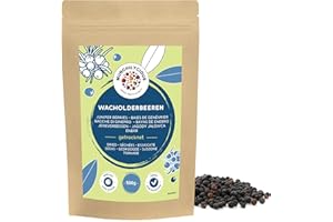 Bacche di ginepro essiccate 500g di Munchilycious, frutta secca, senza zuccheri aggiunti, bacche di ginepro non zuccherate, vegan