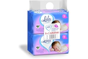 LULA Chusteczki nawilżane z ALANTOINĄ 72szt 3szt + 1szt gratis