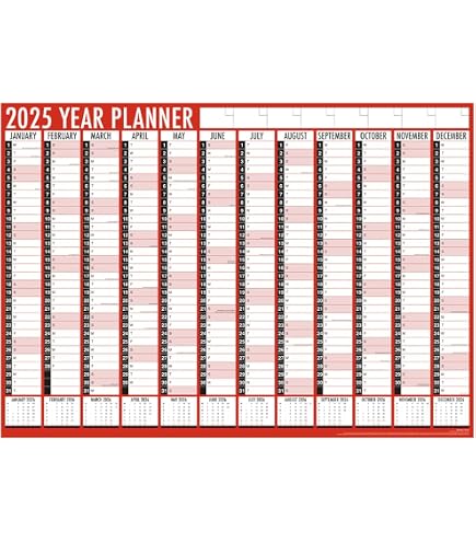 2026 Wall Planner A2 UK Wall Calendar 2026 YA2early Wall Planner Large Calendar From Jan To Dec Office Home Weekends Highlighted Folded With Extra Notes Space 42 X 59 4 Cm