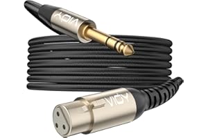 VIOY XLR to 6.35mm Cable 2M, 1/4 Inch TRS to XLR Female Balanced Microphone Cable for Mixers, Amplifiers, Speakers, Dynamic Microphones, CD Players, Electronic Piano, Karaoke Machines