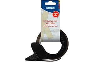 ‎STYLEX Stylex 41371 - Paket-Klebebandabroller inklusive einer Rolle braunes Klebeband, für sicheres und schnelles Verkleben, geeignet für Versand, Büro, Haushalt und Lager
