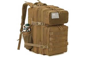 QT&QY 35L/45L Grande capacité Sacs à dos tactiques militaires pour hommes Sac de jour Molle sac à dos de fitness Sac à dos de randonnée avec porte-bouteille