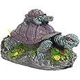 Mistletoe® Resin Artificial Tortoise Turtle Aquarium Decoration | Desolate Tower Design Decor for Above 2ft Fish Tanks