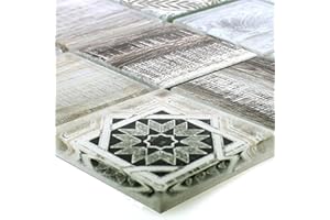MOSAFIL Glasmosaik Fliesen Holzoptik Makarska Beige