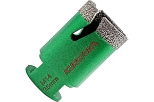 KURSTOL Diamond Core Drill Bits - 35mm with M14 thread Tile Hole Saws for Dry Drilling Porcelain Ceramic Tile Granite Marble Stone Vacuum Brazed Diamond Drill Bit