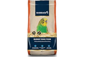 MARRIAGE'S Marriages - Budgie Tonic Food, Budgie Seed and Bird Food with Red Millet, Oats, Nyjer Seed, Wholesome, Packed with Fibre and Protein (1kg)