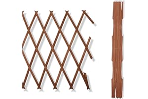 MY GARDEN OUTDOOR LIVING MY GARDEN Trellis Expandable Wooden Garden Trellis Durable Brass Pinned, Water-Treated Fir Wood Trellis for Climbing Plants Expands Up to 6Ft Ideal for Plants, Flowers, and Vegetables (180 X 60 CM)