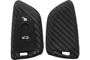 kwmobile Coque clé de Voiture Compatible avec BMW Smart Key 3-Bouton Accessoire clé Voiture - Protection étui Souple en Silicone - Noir