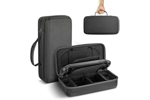 Aukuoy Tragetasche für Steam Deck, Netzteil, Ladekabel, Dockingstation und SD-Karten, Daumengriffkappen, stoßfeste Hartschalen-Reiseschutzhülle für Steam Deck-Konsole und Zubehör