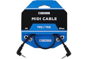 BOSS BCC-1-3535 – 30 cm – Platzsparendes 3,5 mm TRS-MIDI-Kabel – hochwertige Verbindung von BOSS Pedalen