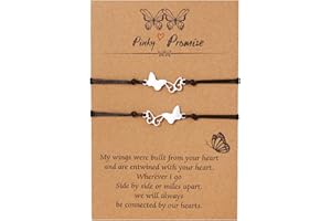 SIXDUTON 2/3 Pièces Bracelets D'amitié, Bracelet Meilleur Ami Amitié BFF Bestie Coeur Bracelets de Souhait Correspondant Longue Distance Bracelets Couple Cadeaux pour Soeurs