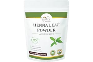 Spierb Henné polvere - Polvere di foglie Henné a base di erbe per la tintura dei capelli Colore di capelli senza sostanze chimiche rosso marrone 100% puro Henna Powder Lawsonia Inermis facile da usare