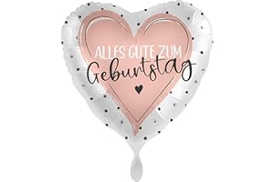 balloha Folienballon Alles Gute Luftballon 33 cm - Happy birthday Ballon, Luftballons Geburtstag, Geschenk Mädchen Frauen, Birthday Decorations - Helium Luftballons