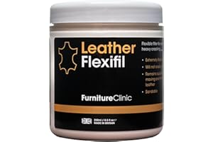 Furniture Clinic Leather Flexifil - Extremely Flexible Filler Used to Fix Cat Scratches, Holes & Heavy Cracking in Leather Sofas, Car Seats (250ml)