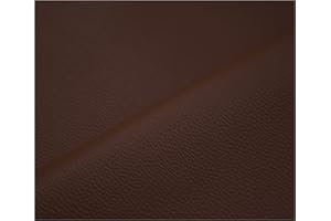 THEFABRICTRADE Premium Faux Leather Fabric Fire Retardant Leatherette Upholstery Waterproof Heavy Duty Leathercloth Material (1/4 Metre (25 x 140cm), Brown Grained)