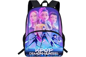 GENERIC K-KPop D-Demon H-Hunters School Backpack Casual Cool Teen School Bag for Girls Boys, Fashion Simple Daypacks with Zipper, Lightweight and Stylish, Cool Rucksack for Schools Travel Vacation