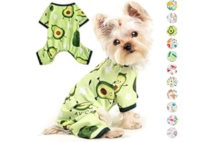KUTKUT polycotton blend Small Medium Dog Bodysuit Spring Summer Autumn Dog Clothes For Small Dogs Cat, Doggie Onesies Cat Pet Jammies (2Xl,Chest:55Cm,Length:45Cm),Green,1 count