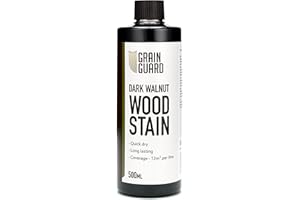 GRAIN GUARD Tinte para madera | NOGAL OSCURO | a base de agua y bajo olor | Fácil aplicación | Secado Rápido | 500ml