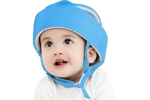 Toddler Protective Helmet, IULONEE Adjustable Headguard Infant Crawling Protection Cap Playing Babies Walking Helmet (Blue)