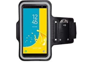 CoverKingz Sportarmband für Samsung Galaxy J6 Plus (2018) - Armtasche mit Schlüsselfach J6 Plus - Sport Laufarmband Handy Armband Schwarz