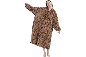 softan Decke Hoodie, übergroße tragbare Decke für Erwachsene Männer Frauen, super gemütlich warm und weich Kapuze Decke Sweatshirt, Kunstfell Decke Sweatshirt mit großer Tasche