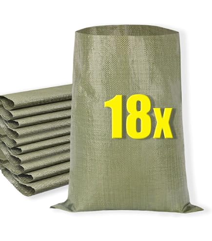 Lot De 30 Sacs à Gravats WOPPLXY 60x40 Cm - En Polypropylène Résistant, Avec Cordon, Pour Chantier, Sable, Terre - 2