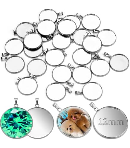 PATIKIL 100 Stück Glas-Cabochons 10 Mm – Klare Runde Glaskuppeln Mit Flacher Rückseite Für DIY-Schmuck
