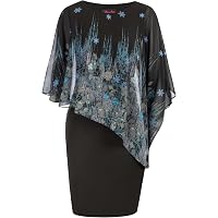 Hanna Nikole Robe De Soirée Grande Taille Femme – Mousseline De Soie Pailletée, Col Rond, Élégante Et Flatteuse Pour Mariage, Cocktail Et Événements