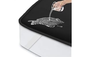 ‎OHANO ohano Matratzenschoner 140 x 200 cm wasserdicht Inkontinenzunterlage waschbar,Matratzenschutz wasserdicht, Matratzenüberzüge, Inkontinenz Bettunterlage,wasserdichte Matratzenauflage-Schwarz