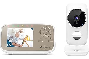 Motorola Nursery VM483 Monitor dla dziecka z kamerą 2,8", noktowizorem, rozmową dwukierunkową, zoomem cyfrowym i kontrolą temperatury, zasięg do 300 metrów