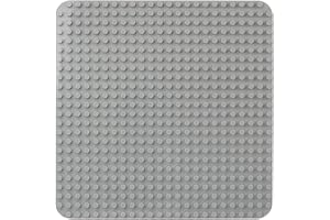 GUIHUMZ Große Bauplatte Kompatibel mit Lego Duplo Platten, Classic Grundplatte für DUPLO Sets,38 * 38cm Platten-Set für Kreatives Vorschulspielzeug,Grau