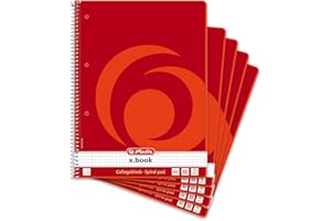‎HERLITZ Herlitz Collegeblock x.book A4, Lineatur 22, 80 Blatt, Rand innen, 5 Stück