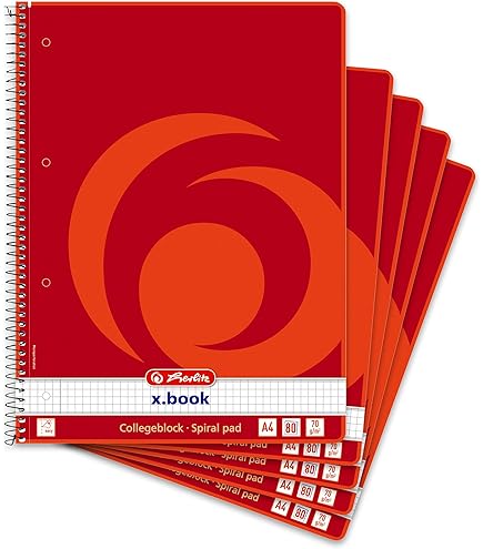 ●N.O.T.S. Herlitz x.book spiral-bound notepad A5, 70 g/m², 80 pages, combo