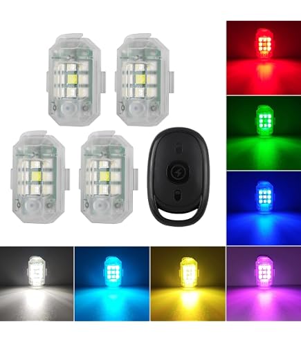 Amber White LED Strobe Lights 2PCS | Hideaway Emergency Flashing Lights | For Trucks, ATV, Construction, Tow Vehicles - View #6