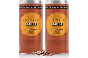 SAULA PREMIUM Café Saula Pack 2 Latas Gran Espresso Premium Bourbon 500g. Grano 100% Arábica