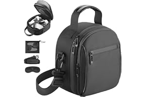 FOREGOER Étui de transport rigide compatible avec Oculus/Meta Quest 3, Quest 2, Apple Vision Pro, casque de jeu VR et manettes tactiles, sac de voyage avec cache d'objectif pour accessoires Oculus
