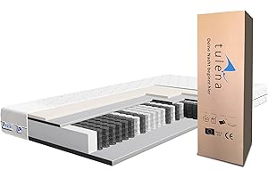 TULENA NOX materac 90x200 cm dwustronny sprężynowy, H1 + H2 Comfort 19 cm, zdejmowany antyalergiczny pokrowiec