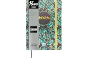 Finocam - Agenda Dotted 16 Meses 2023 2024 Semana Vista Horizontal Septiembre 2023 - Diciembre 2024 (16 meses) Monstera Internacional