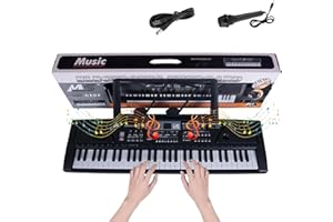 Blendra 61 Keys Keyboard Piano,Built-In Speaker,Electric Keyboard for Beignners with 16 Tones-10 Rhythms-6 Demos,Kids Piano Keyboard(MS6102)