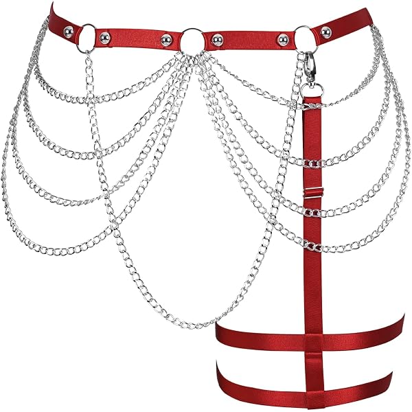 BBOHSS Body Harness Punk Per Donna - Reggiseno Gotico Con Giarrettiera Regolabile - Foto 11