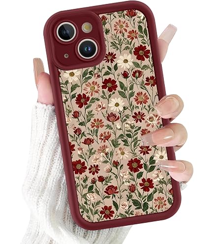 Custodia IPhone 13/14 Con Fiori Bianchi – Morbida TPU Trasparente, Antishock, Protezione Completa – Design Floreale Per Ragazze