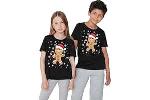 NetSetUK Unisex Christmas Tshirts Boys Girls Kids Novelty Christmas T-Shirts Short Sleeve Crew Neck Xmas Print Tee Festive Holiday Gifting for Friends UK 4-16 Years