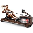 VOWVIT Rowing Machine for Home Gym, Rower Machines with 6-level Water Resistance, LCD Monitor,Support Bluetooth & Kompatible with Apps