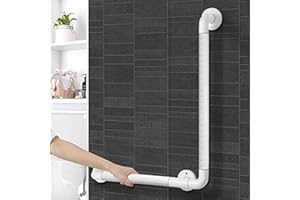 WOOHSE Maniglione da Bagno, Maniglione Bagno Disabili Maniglia Doccia, Maniglione Bagno Antiscivolo maniglia doccia anziani acciaio inox 60 X 40 cm Maniglia di Sicurezza per Vasca da WC, Stairway