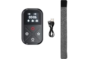 Camnoon wasserdichte Smart BT kabellose Fernbedienung Drahtlose Smart-Fernbedienung Ersatz für GoPro mit LED-Display, 80 Meter Arbeitsabstand für GoPro 12 11 10 9 8 max