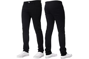 BRAND KRUZE Mens Stretch Slim Fit Chino Trousers Casual Work Jeans Pants