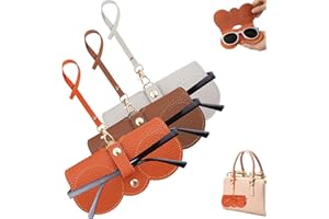 Winuoyang Sunglasses Case,3Pcs Soft Leather Sunglasses Bag Portable Glasses Case Sunglasses Pouch Eyeglass Bags with Lanyard Sunglasses Storage Holder for Women Men