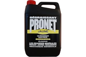 PRONET - Dégraissant industriel surpuissant - Nettoie et dégraisse efficacement toutes pièces mécaniques - Formule concentrée - Préserve les joints, caoutchoucs et faisceaux électrique - 5 L