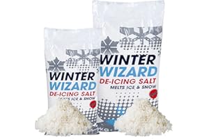 STORM TRADING GROUP De-Icing Winter Salt White Grit Rock Salt Ice & Snow Remover Ideal for Roads, Driveways & Paths (20kg (2 Bags))
