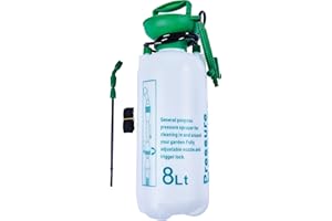 Amtech - Pressure Sprayer for Watering Plants, Spraying Weed Killer, Fertiliser, and More, Easy to Use with Shoulder Strap and Spray Lance, Trigger Lock for Continuous Flow, Home DIY (8 Litres)